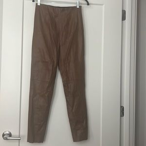 Zara Brown Leather / Pleather Pants